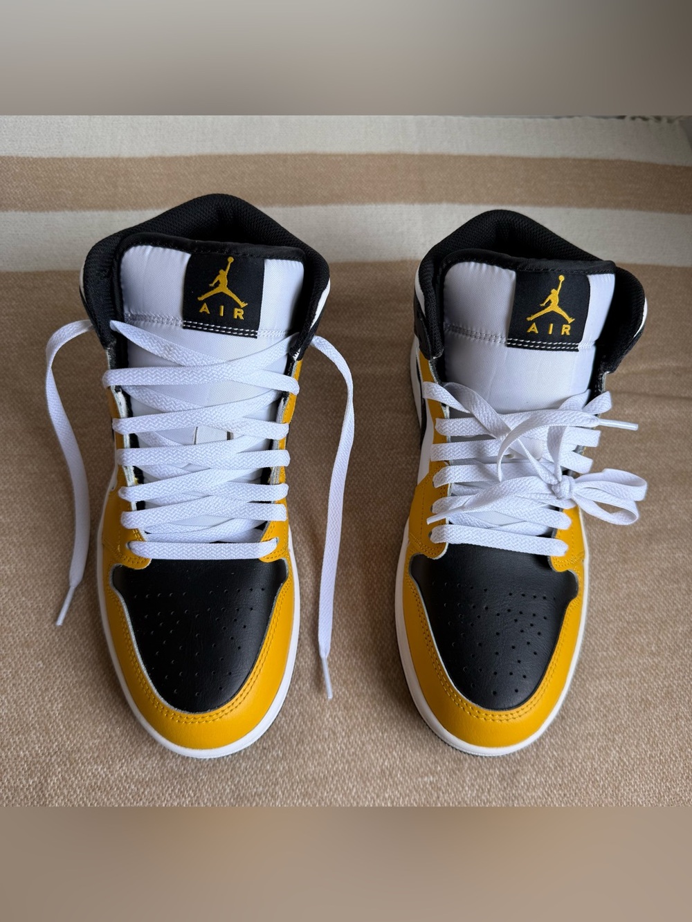 NIKE Air Jordan 1 Mid In Yellow Ochre Size 8 Sneakers